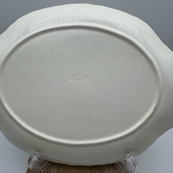 Vintage Hazel by Scio Elegant Floral Oval Serving Platter with Gold Trim USA - Picture 14 of 15